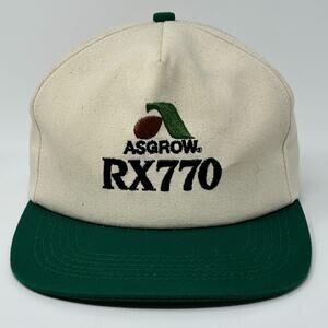 Vintage Asgrow RX770 Seeds Hat Baseball Cap Soybean Snapback K-Products Beige